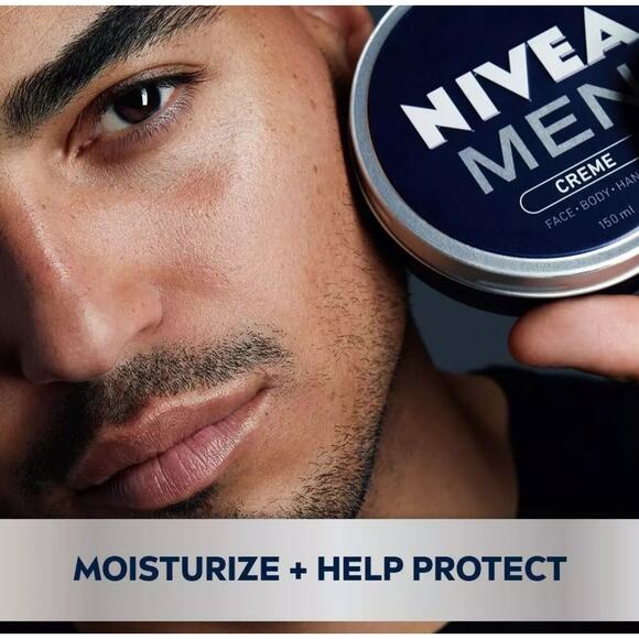 NIVEA Men Creme Multipurpose Cream For Men Face, Hand, Body Lotion 2.6 OZ Tin - Picture 2 of 9